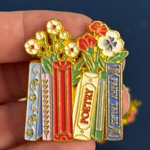 Bookish Poetry & Fairytales Enamel Pin